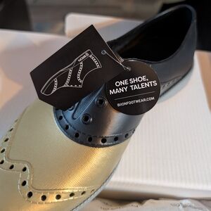 Black And Gold BIION GOLF SHOES